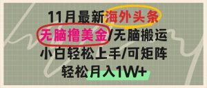(13390期)海外头条,无脑搬运撸美金,小白轻松上手,可矩阵操作,轻松月入1W+-泰戈创艺资源库