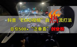 (13029期)抖音EMO视频自热打法,日引500+“泛垂直”创业粉-泰戈创艺资源库