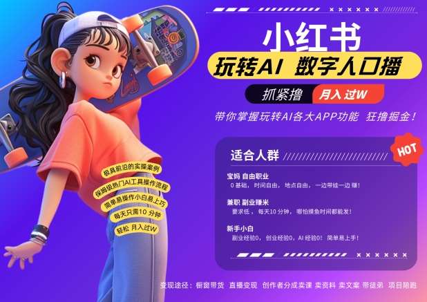 小红书数字人暴力起号，AI改写文案，再也不用费劲录口播，流量火爆月入破W轻松拿捏-泰戈创艺资源库