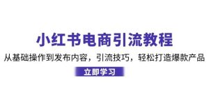 小红书电商引流教程：从基础操作到发布内容，引流技巧，轻松打造爆款产品-泰戈创艺资源库