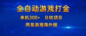 (13020期)游戏打金:单机300+,日结项目,网易游戏海外服-泰戈创艺资源库