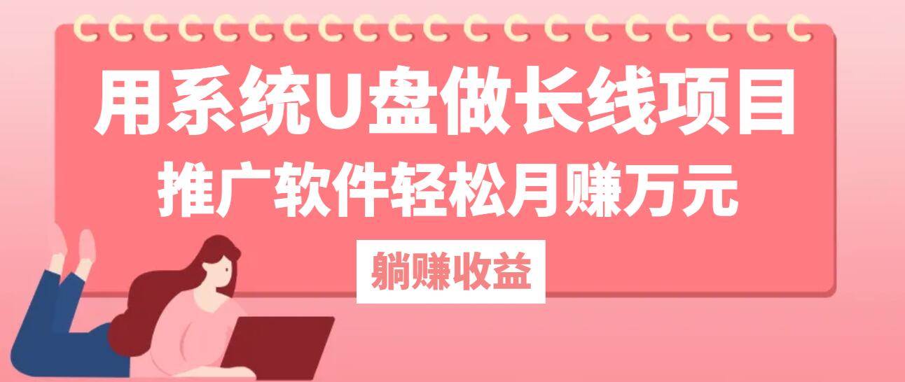用系统U盘做长线项目，推广软件轻松月赚万元-泰戈创艺资源库