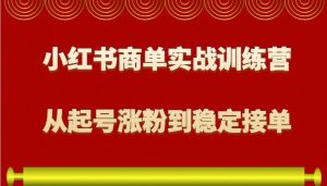 小红书商单实战训练营，从0到1教你如何变现，从起号涨粉到稳定接单，适合新手-泰戈创艺资源库