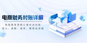 （13586期）电商财务对账详解，包括按发货和订单时点对账，收入、退款、成本、费用-泰戈创艺资源库