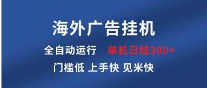 (13692期)海外广告挂机 全自动运行 单机单日300 日结项目 稳定运行 欢迎观看课程-泰戈创艺资源库