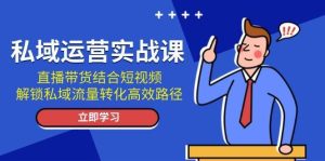 私域运营实战课:直播带货结合短视频,解锁私域流量转化高效路径-泰戈创艺资源库