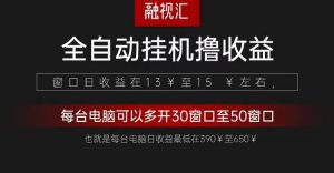 全自动观影看广告撸收益项目（日收益300+）-泰戈创艺资源库