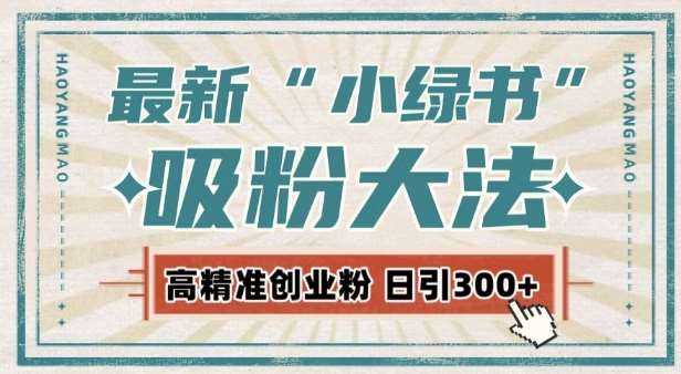 最新自动化“吸粉术”，小绿书激活私域流量，每日轻松吸引300+高质精准粉!-泰戈创艺资源库