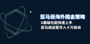 （13644期）亚马逊海外掘金策略，0基础也能快速上手，亚马逊运营月入十万秘诀-泰戈创艺资源库