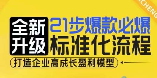 21步爆款必爆标准化流程，全新升级，打造企业高成长盈利模型-泰戈创艺资源库