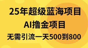 （13746期）25年超级蓝海项目一天800+，半搬砖项目，不需要引流-泰戈创艺资源库