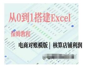 电商对账实操课从0到1搭建Excel电商对账模版-泰戈创艺资源库