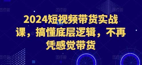 2024短视频带货实战课，搞懂底层逻辑，不再凭感觉带货-泰戈创艺资源库