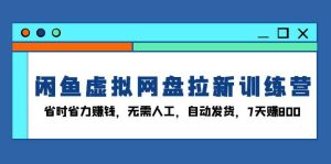 (13524期)闲鱼虚拟网盘拉新训练营:省时省力赚钱,无需人工,自动发货,7天赚800-泰戈创艺资源库