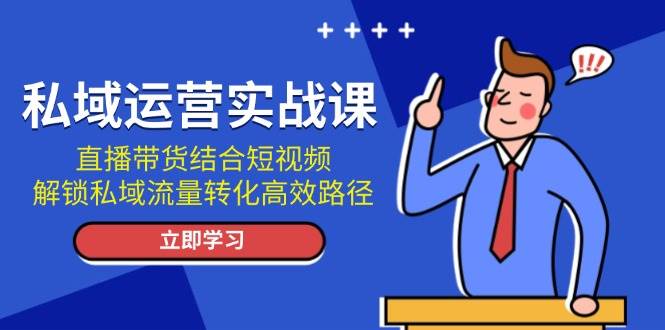 （13587期）私域运营实战课：直播带货结合短视频，解锁私域流量转化高效路径-泰戈创艺资源库
