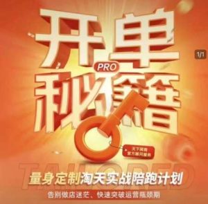 淘宝开单秘籍PRO,量身定制淘天实战陪跑计划,告别做店迷茫、快速突破运营瓶颈期-泰戈创艺资源库