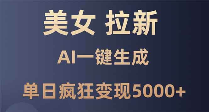 （13866期）美女暴力拉新，通过AI一键生成，单日疯狂变现5000+，纯小白一学就会！-泰戈创艺资源库