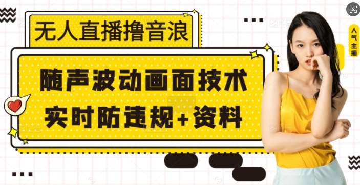 无人直播撸音浪+随声波动画面技术+实时防违规+资料【揭秘】-泰戈创艺资源库