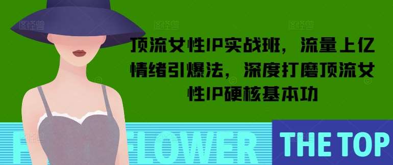 顶流女性IP实战班，流量上亿情绪引爆法，深度打磨顶流女性IP硬核基本功-泰戈创艺资源库