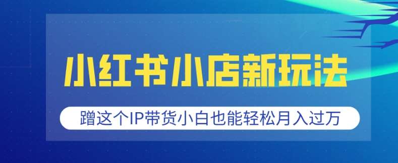 小红书小店新玩法，蹭这个IP带货，小白也能轻松月入过W【揭秘】-泰戈创艺资源库