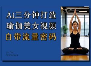 Ai3分钟打造瑜伽美女视频，自带流量密码-泰戈创艺资源库