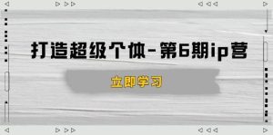 (14014期)打造 超级个体-第6期ip营:商业认知,产品设计,成交演练,解决知识变现难题-泰戈创艺资源库