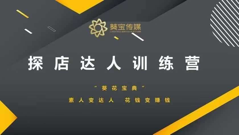探店达人训练营，素人变达人，花钱变赚钱-泰戈创艺资源库