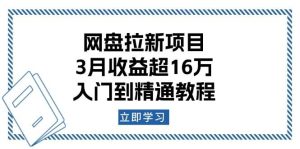 （13994期）网盘拉新项目：3月收益超16万，入门到精通教程-泰戈创艺资源库