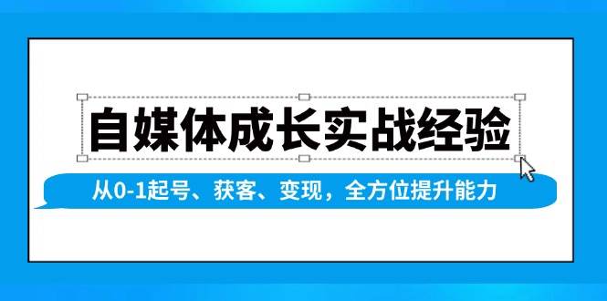 （13963期）自媒体成长实战经验，从0-1起号、获客、变现，全方位提升能力-泰戈创艺资源库