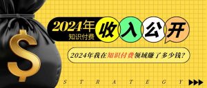 （13864期）2024年知识付费收入大公开！2024年我在知识付费领域賺了多少钱？-泰戈创艺资源库