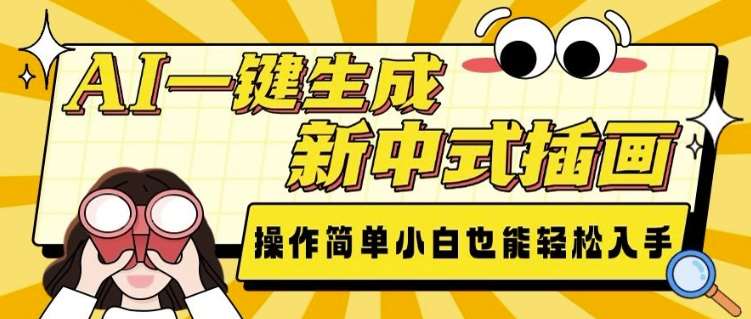 AI一键生成新中式插画， 操作简单，小白也能轻松入手-泰戈创艺资源库