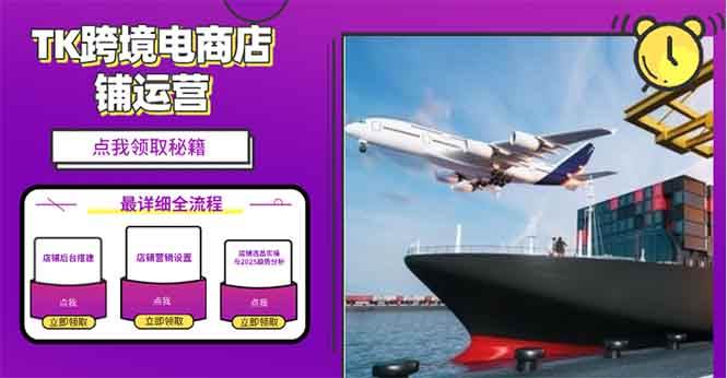 （13951期）2025TK跨境电商选品趋势0到1店铺搭建最全实操讲解，轻松在家把货卖出国-泰戈创艺资源库