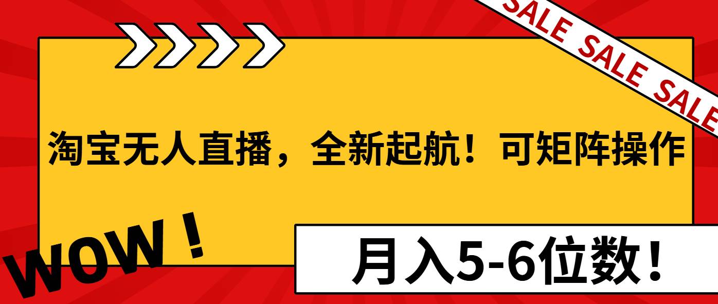 （13946期）淘宝无人直播，全新起航！可矩阵操作，月入5-6位数！-泰戈创艺资源库