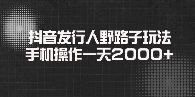 （14068期）抖音发行人野路子玩法，手机操作一天2000+-泰戈创艺资源库