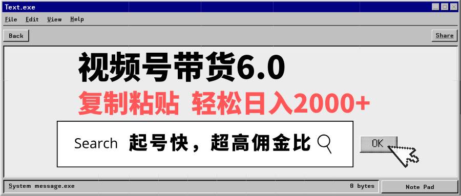 （14325期）视频号带货6.0，轻松日入2000+，起号快，复制粘贴即可，超高佣金比-泰戈创艺资源库