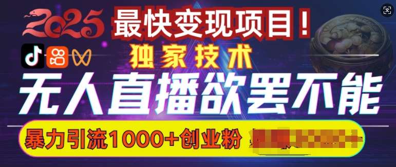 欲罢不能的无人直播引流，超暴力日引流1000+高质量精准创业粉-泰戈创艺资源库
