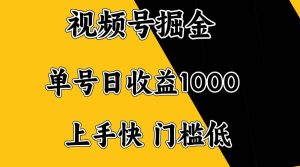 (14183期)视频号掘金,单号日收益1000+,门槛低,容易上手。-泰戈创艺资源库