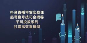 抖音直播带货实战课:起号稳号技巧全揭秘, 千川投放系列, 打造高效直播间-泰戈创艺资源库