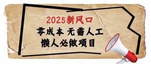 （14342期）2025新风口，懒人必做项目，零成本无需人工，轻松上手无门槛-泰戈创艺资源库