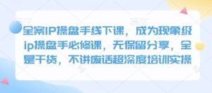 全案IP操盘手线下课,成为现象级ip操盘手必修课,无保留分享,全是干货,不讲废话超深度培训实操-泰戈创艺资源库