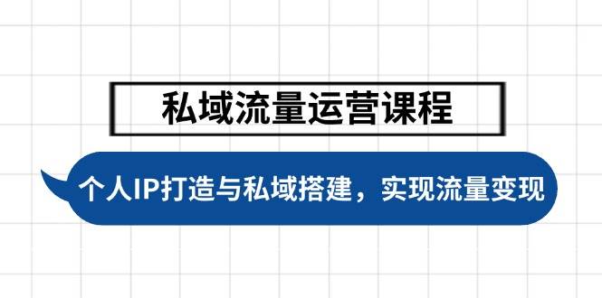 （14137期）私域流量运营课程，个人IP打造与私域搭建，助力学员实现流量变现-泰戈创艺资源库