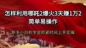 （14245期）怎样利用哪吒2爆火3天赚1万2简单易操作新手小白秒学会抓紧时间上手实操-泰戈创艺资源库