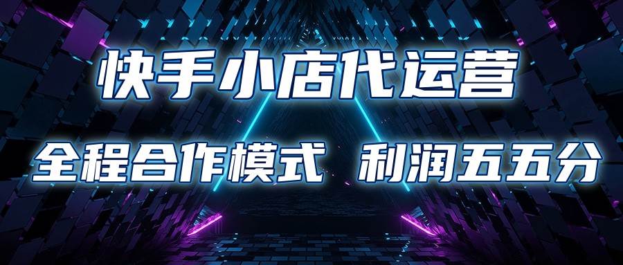 快手小店代运营 限时托管计划 合作模式 利润五五分成-泰戈创艺资源库