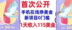 在线挣美金新项目，0门槛，1天收入115美刀，无脑操作，真正被动收入-泰戈创艺资源库