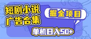（14456期）短剧小说合集广告掘金项目，单机日入50+-泰戈创艺资源库