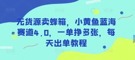 无货源卖蜂箱，小黄鱼蓝海赛道4.0，一单挣多张，每天出单教程-泰戈创艺资源库