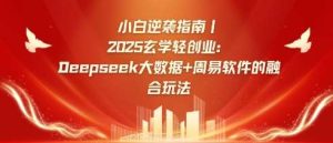 小白逆袭指南，2025玄学轻创业：Deepseek大数据+周易算法的融合玩法-泰戈创艺资源库