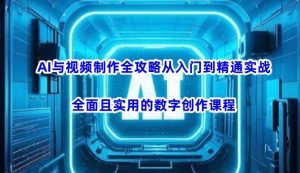 AI与视频制作全攻略从入门到精通实战，全面且实用的数字创作课程-泰戈创艺资源库