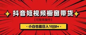 抖音短视频食品橱窗带货，小白轻松上手日入1k+【揭秘】-泰戈创艺资源库