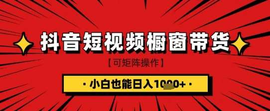 抖音短视频食品橱窗带货，小白轻松上手日入1k+【揭秘】-泰戈创艺资源库